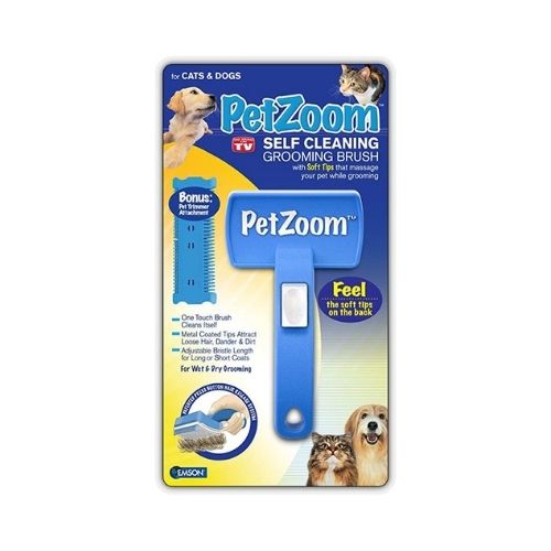 PetZoom Self Cleaning Painless Groom Brush