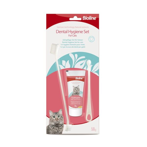 Bioline Cat Toothpaste Dental Hygiene Set