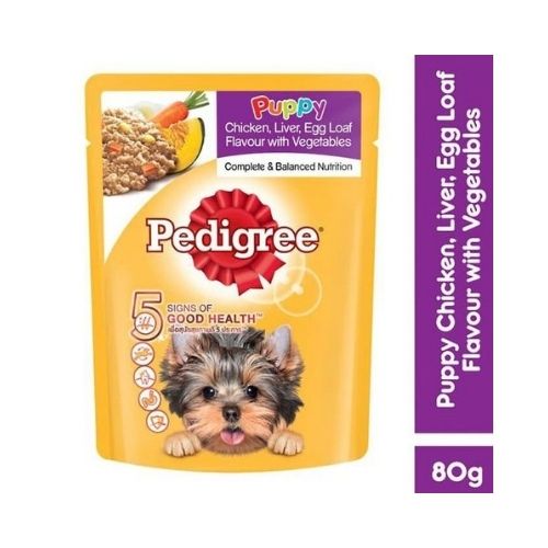 PEDIGREE Pouch Puppy Chicken-Liver-Egg Loaf with vegetables 80g
