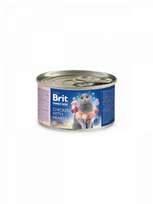 Brit Premium Adult Cat by Chicken with Hearts 200gm