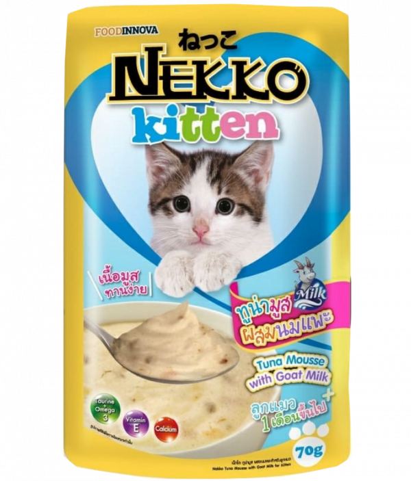 Nekko Pouch Kitten Tuna Mousse With Goat Milk 70g