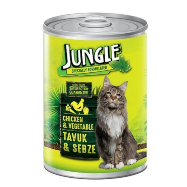 Jungle Adult Can Cat Wet Food Chicken & Vegetable 415gm