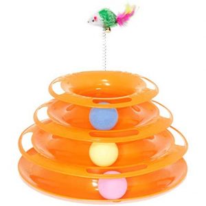 Tower of Tracks with Mouse Interactive Cat Toy