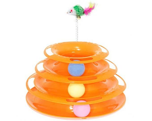 Tower of Tracks with Mouse Interactive Cat Toy