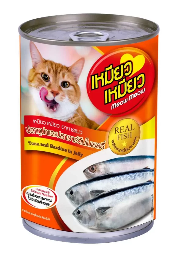 Meow Meow Cat Can Tuna and Sardine in Jelly 400gm