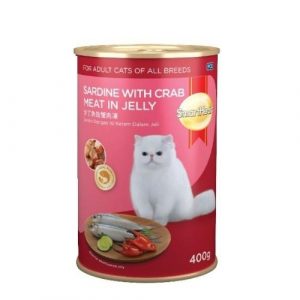 Smart Heart Adult Canned Food Sardine with Crab Meat In Jelly 400g