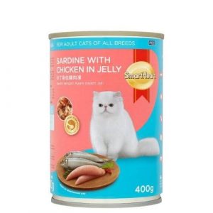 Smart Heart Adult Cat Wet Food Sardine With Chicken in Jelly 400gm