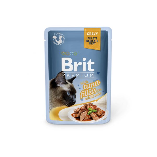 Brit Premium Cat Pouch with Tuna Fillets in Gravy for Adult Cats
