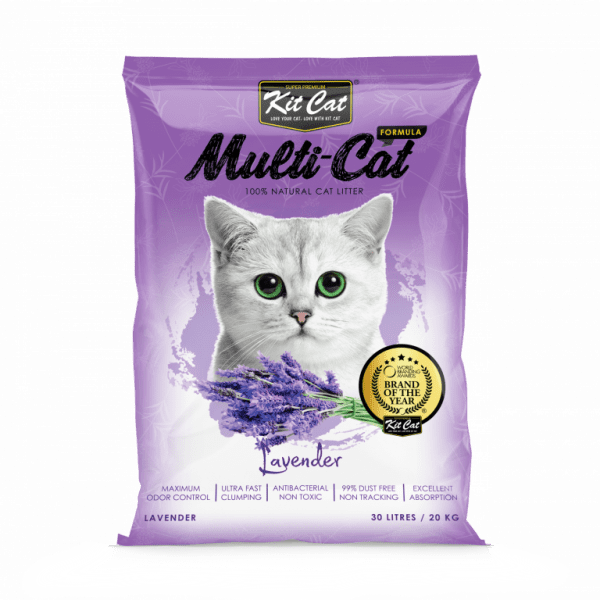 kit cat cat litter multi cat lavender cat litter 30L