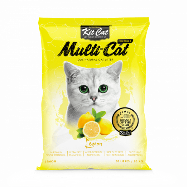 kit cat cat litter multi cat lemon 30L