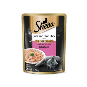 saheba cat food pouch tuna & amp crab stick flavour 70g