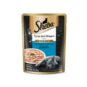 sheba cat food pouch tuna & amp bream flavour 70g