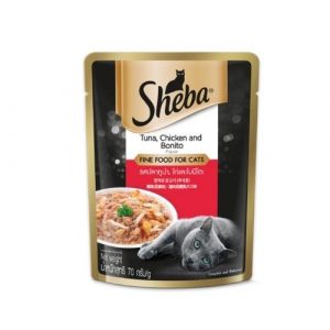Sheba Cat Food Pouch Tuna Chicken & Nobito Flavour 70g