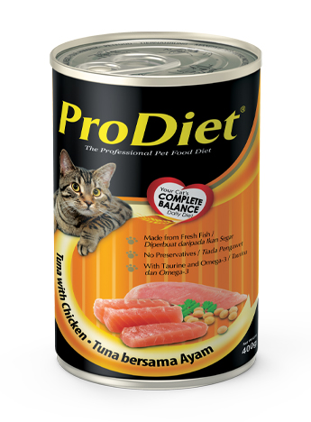 Prodiet Wet Can Cat Food Chicken with Tuna 400gm