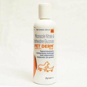 Pet Derm Medicated Anti Bacterial Anti Fungal Foam Shampoo For Dogs & Cats 200ml