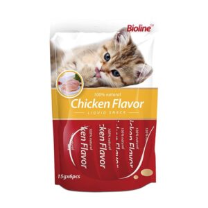 Bioline Cat Treats Chicken Flavor 6*15g