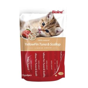 Bioline Cat Treats YellowFin Tuna & Scallop Flavor 6*15g