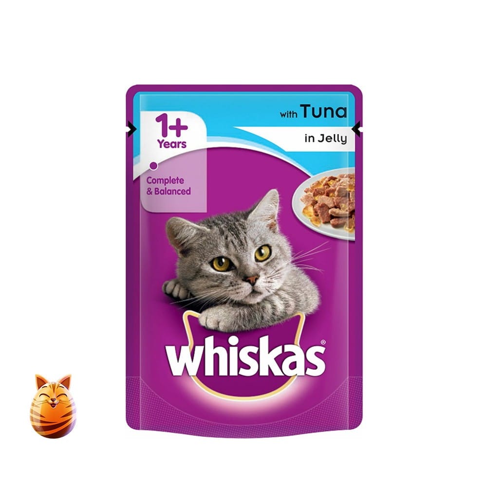 Whiskas Adult Pouch Wet Cat Food tuna in jelly 85gm Pet Zone BD