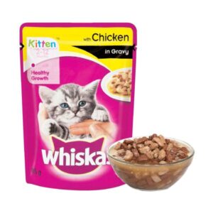 Whiskas Kitten Pouch Cat Food Chicken in Gravy