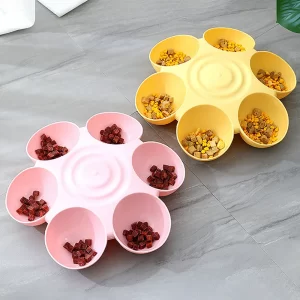 Cat Food Bowl With 6 Food Gird