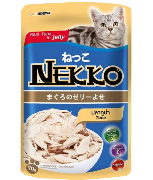 Nekko Pouch Cat Food Real Tuna In Jelly 70gm