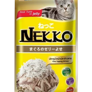 Nekko Pouch Cat Food Tuna Topping Shirasu In Jelly 70gm