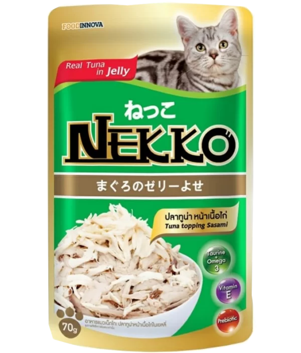 Nekko Pouch Cat Food Real Tuna Topping Sasami 70gm