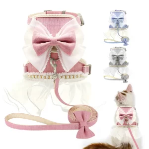 Bow Tie cat Harness And Leash