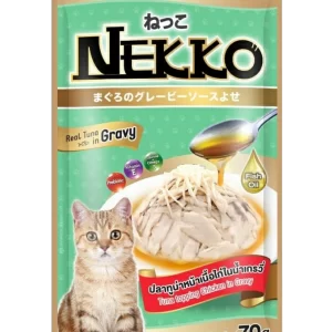 Nekko Pouch Cat Food Real Tuna Topping Chicken In Gravy