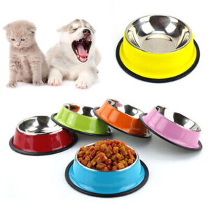 Colorful Stainless Steel Pet Food Bowl For Cat And Dog