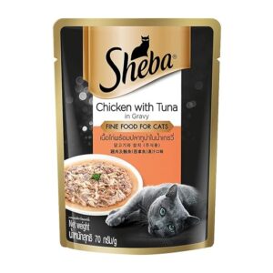 Sheba Cat Food Pouch Chicken With Tuna In Gravy