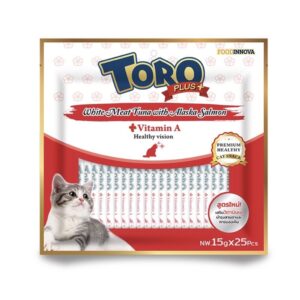 TORO PLUS CAT TREATS White Meat Tuna With Alaska Salmon+Vitamin A