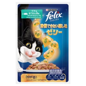 Felix Cat Food Adult Sensations Jellies Tuna & Spinach in Jelly