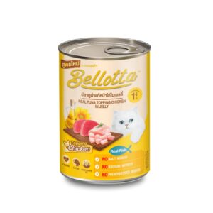 Bellotta Canned Cat Food Real Tuna Topping Chicken In Jelly 400gm